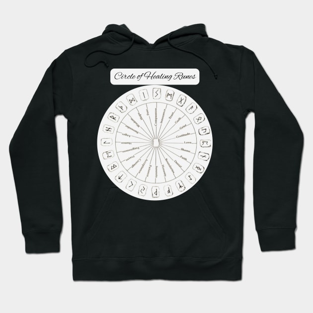 rune circle of healing Hoodie by unique designs uk